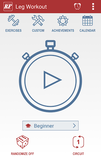 Android application Rapid Fitness - Leg Workout screenshort