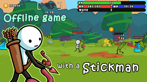 One Gun Stickman offline games Screen 2