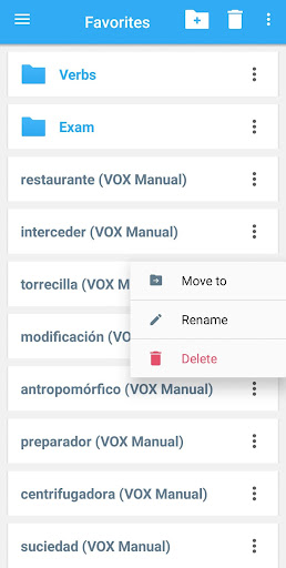Screenshot of Compact Spanish Dictionary