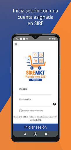 Android application SIRE Marketplace POS screenshort