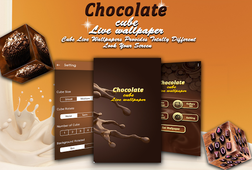 Android application Chocolate Cube Live Wallpaper screenshort