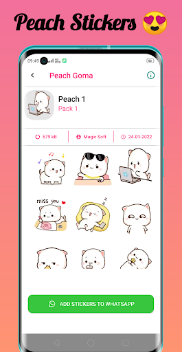 Animated Stickers - Peach Goma Screen 2