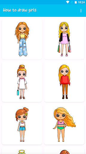Android application How to draw girls screenshort