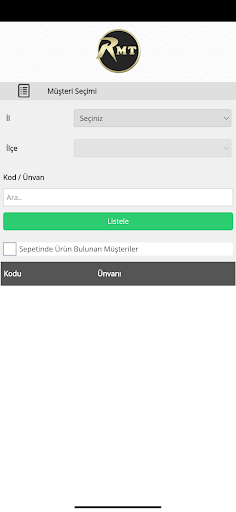 RMT otomotiv B2B Screen 2