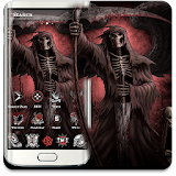 skull black red theme icon