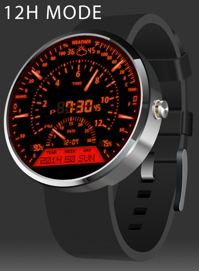 Android application V06 WatchFace for Moto 360 screenshort