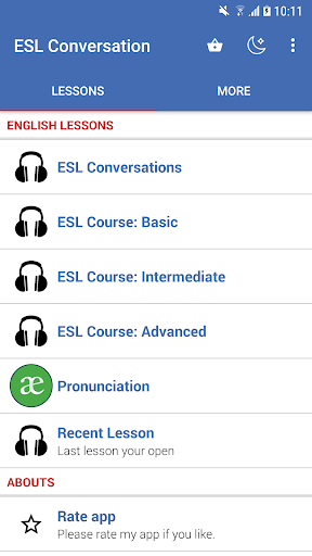 Android application ESL Conversation (Listening) screenshort