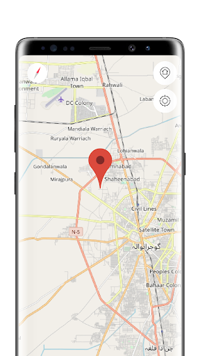 Android application Gujranwala Offline Map screenshort