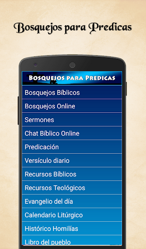 Android application Bosquejos para Predicas screenshort