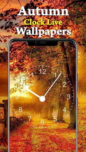 Autumn Clock HD Live Wallpaper Screen 3