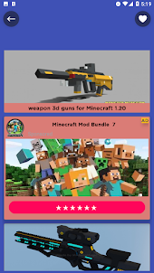 weapon 3d guns for Minecraft
