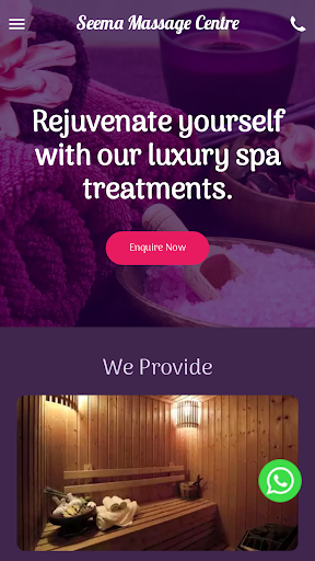 Android application Seema Massage Centre screenshort