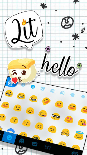 Doodle Sms Keyboard Theme Screen 3