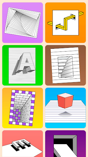 Learn how to draw 3d drawings screenshot 11