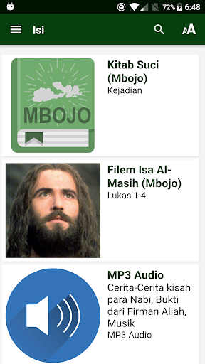 Android application Kitab Suci bahasa Mbojo screenshort