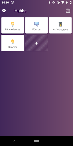 Android application Hubbe (för Nexa Smart Hub) screenshort