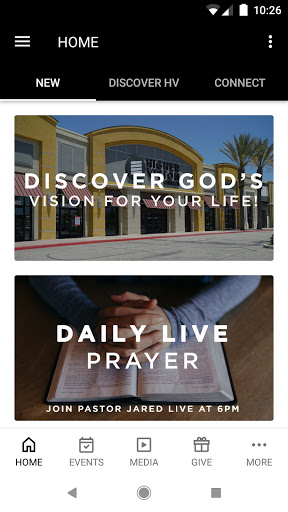 Android application Higher Vision Church screenshort