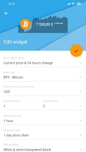 Crypto Ticker Widget Screenshot