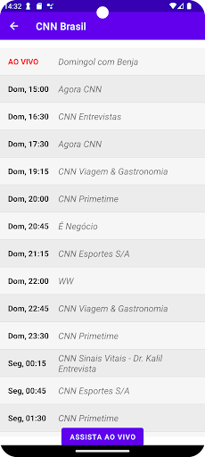 Guia de Tv Online - Tv Aberta Screen 3