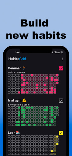 Android application Habit Tracker - HabitsGrid screenshort