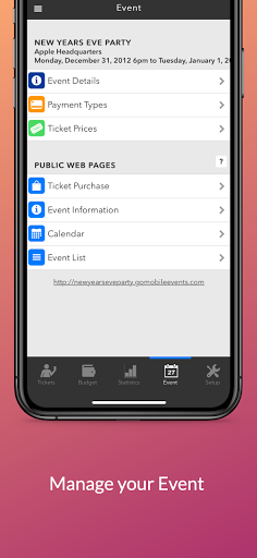 GoMobile Events Manager Screen 2