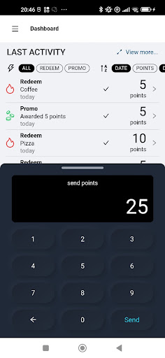 Android application uconomy POS screenshort