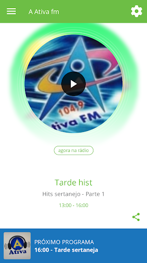 Android application A Ativa fm screenshort
