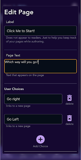 Quill Choice Screen 2