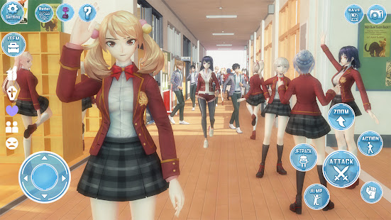 Anime School Girl Dating Sim apktram screenshots 13
