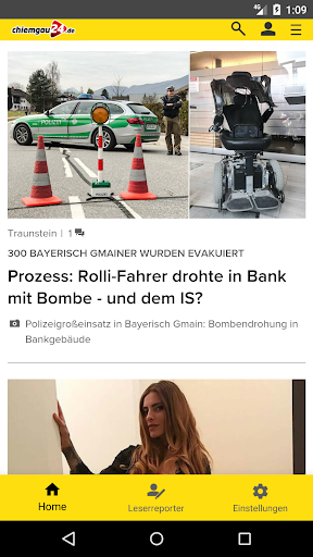 Android application chiemgau24.de screenshort