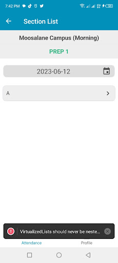 URSchooling Attendance App Screen 3