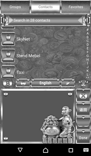 Silver Lucky Charm Go Keyboard Screen 2