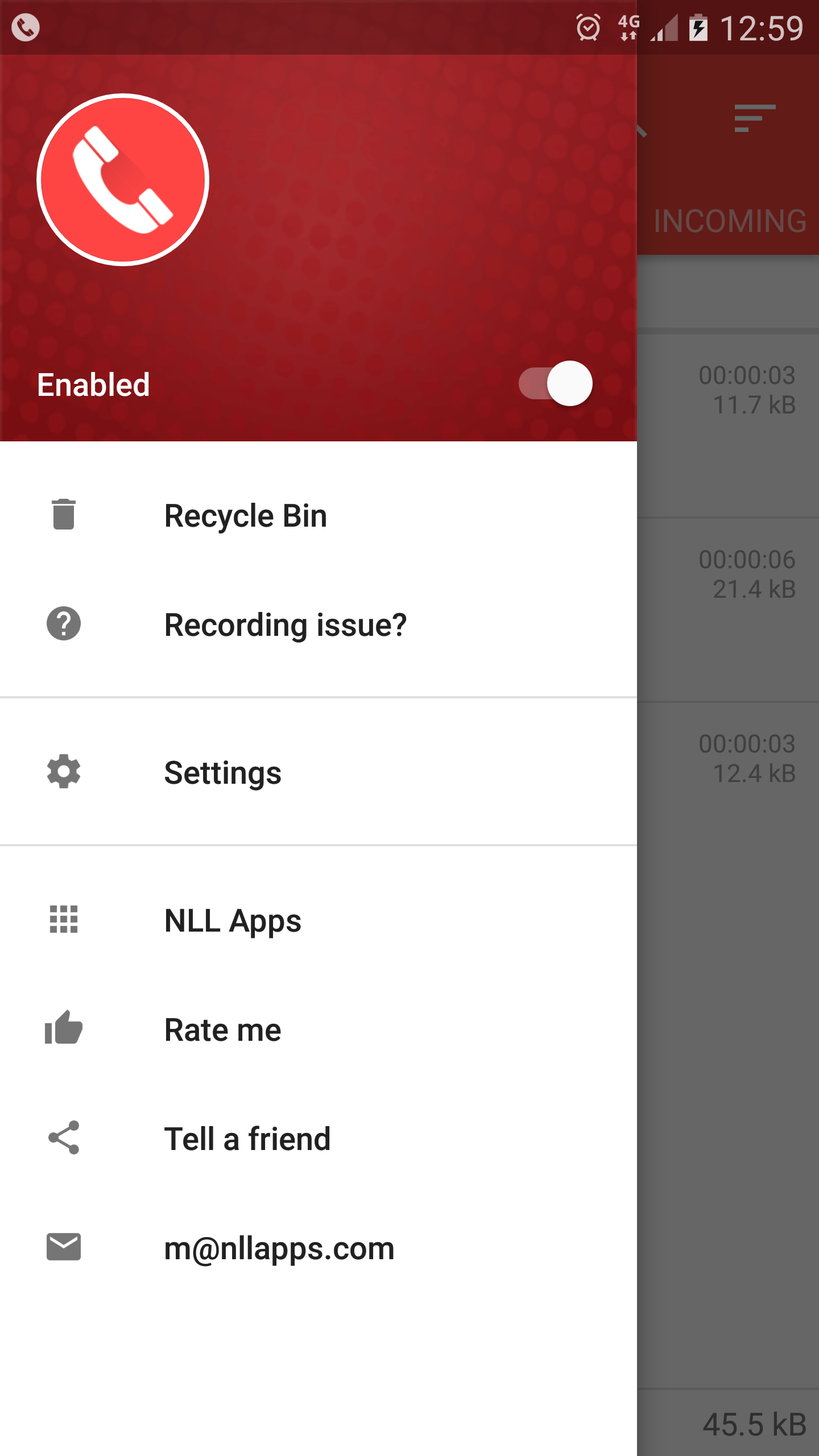 Android application Call Recorder - ACR screenshort