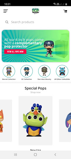 Android application Pop Figures screenshort