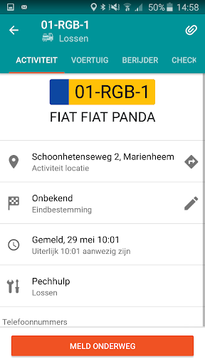 Assistance Online - Driverapp Screen 2