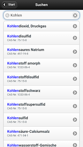 GisChem App Screen 3