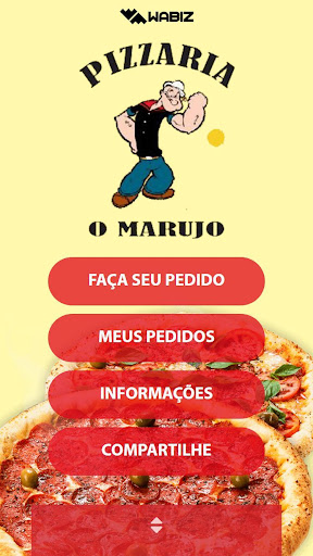 Android application Pizzaria O Marujo screenshort