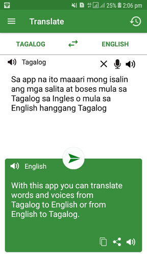 Filipino - English Tagalog Translator