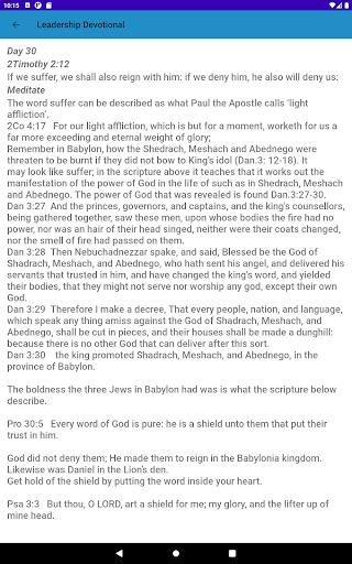 Leadership Devotional Screenshot