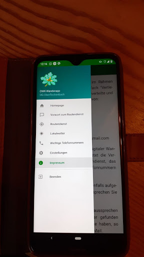 OWK-Wanderapp Screen 3