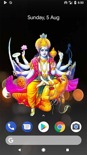 Android application 4D Lord Vishnu Live Wallpaper screenshort