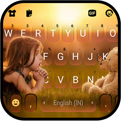 Photo Girl Keyboard Background logo