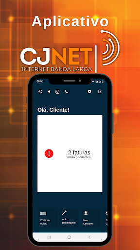 Android application CJNET CLIENTE screenshort