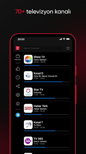 Android application TV İzle: Canlı yayın kanalları screenshort
