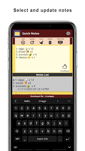 Quick Notes Screen 3