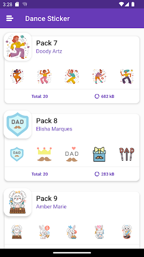 Android application Dance Stickers screenshort