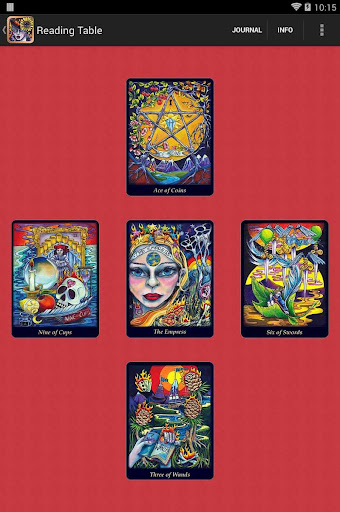 Screenshot of Bonefire Tarot