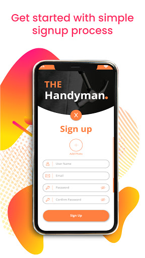 Android application HandyMan Provider screenshort