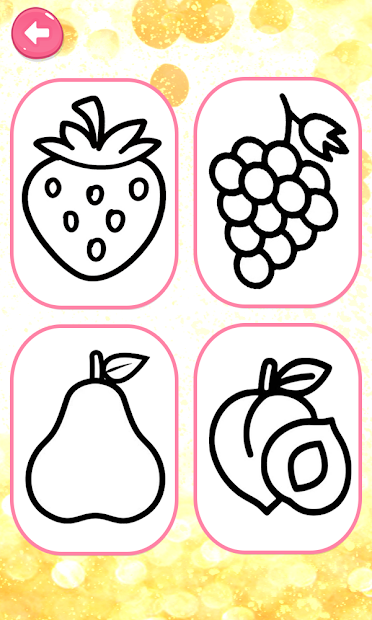 Captura 3 Fruit & vegetables Coloring Book For Kids Glitter android
