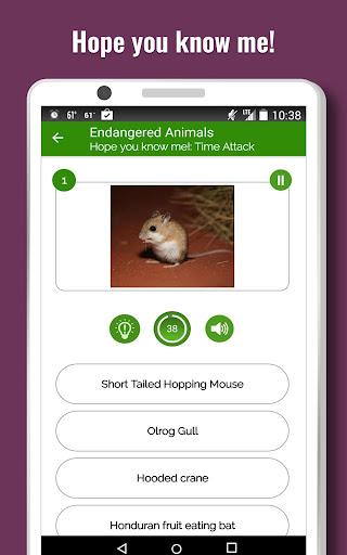 Screenshot of Endangered Animals Offline App